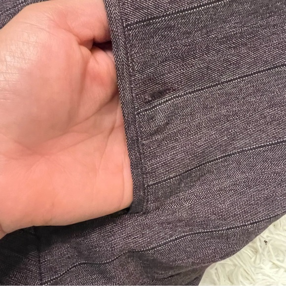 Worthington Works Stretch Women’s Wide Leg Pants Size 8 Purple Striped W Pockets - Picture 4 of 8